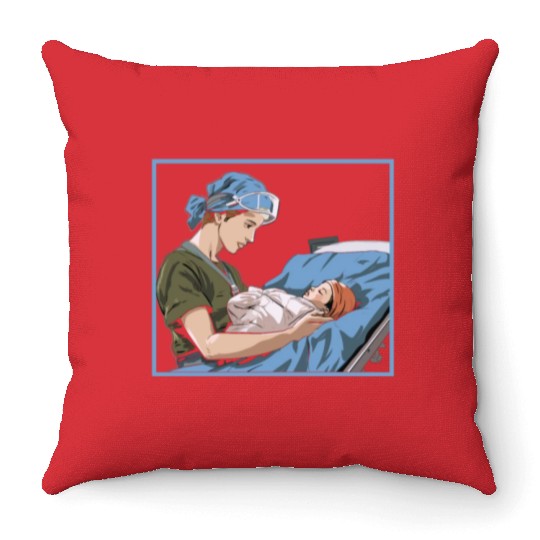 Registered Nurse Medical Medicine Neonatal Nurse Throw Pillows