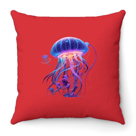 Jellyfish Jewels Throw Pillows