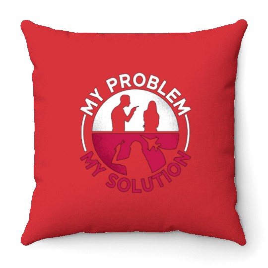Aircraft Mechanic My Problem My Pictogram Mom Dad Throw Pillows