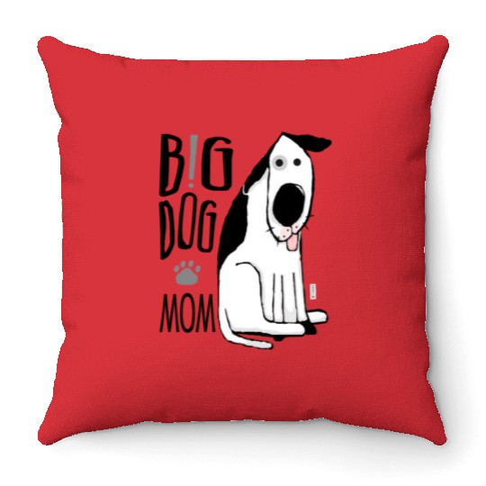 Big Dog Mom Throw Pillows