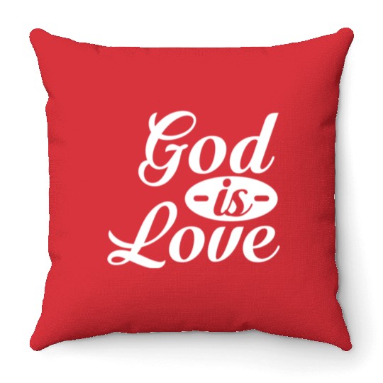 God Is Love Throw Pillows