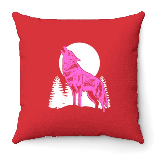 Mountain Wolf Furry Owner Gift Throw Pillows