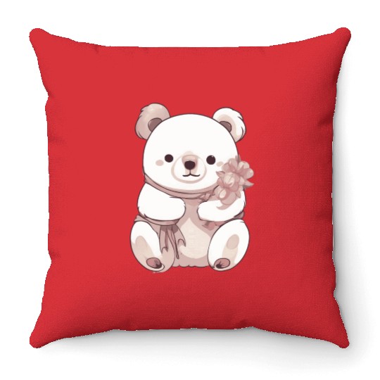 Baby Teddy Bear Throw Pillows