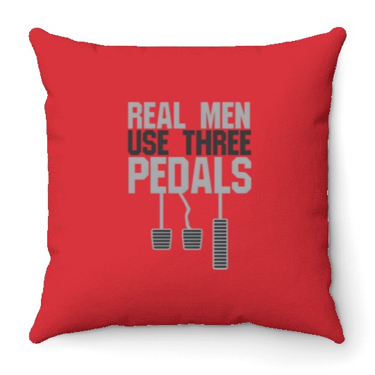 Car Guy Hub Real Use Three Pedals Throw Pillows