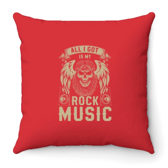 Rock Band Guitar Throw Pillows