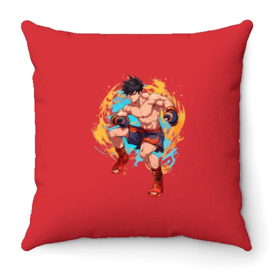 Muay Thai Training Throw Pillows