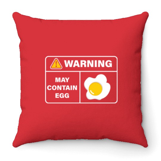 Fried Egg Lover Funny Foodie Throw Pillows