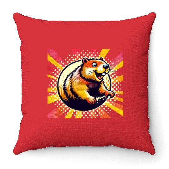 Groundhog Day 2024 Enthusiast February 2nd Throw Pillows