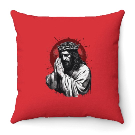 Jesus Cross Throw Pillows