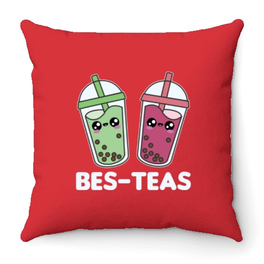 Best-Teas - Bubble Tea Kawaii Boba Tea Love Throw Pillows