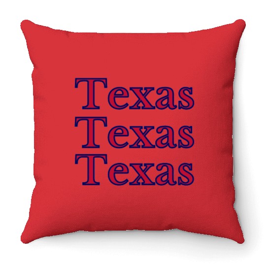 Texas word for anvone love texas Throw Pillows