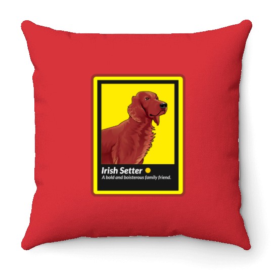 Irish Setter Dog Love Dog Mom Irish Setter Owner Throw Pillows