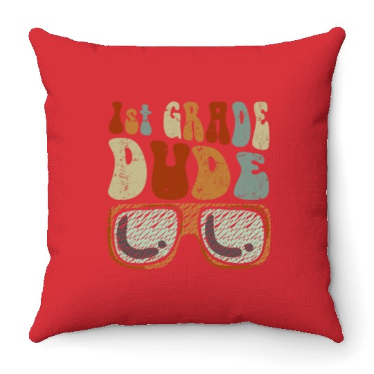 Kindergarten Teacher Funny Student 1st Graduation Throw Pillows