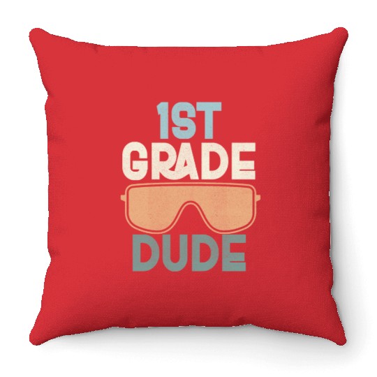 Kindergarten Teacher Funny Student 1st Graduation Throw Pillows