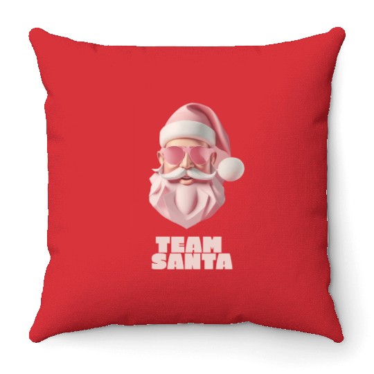 Team Santa Throw Pillows
