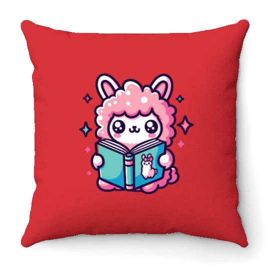 Little Cute Llama Throw Pillows