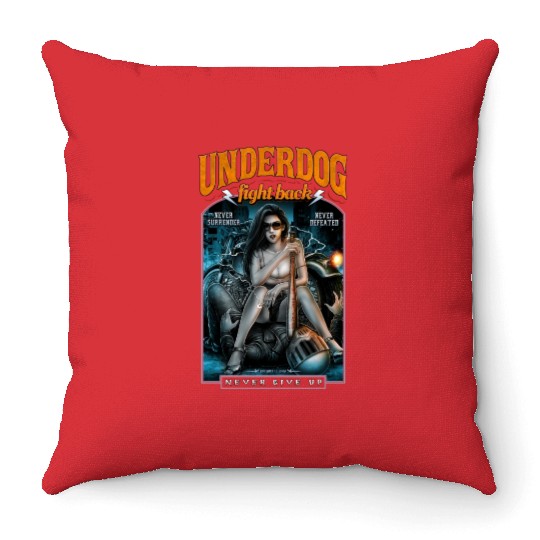 underdog fight back #2 Throw Pillows
