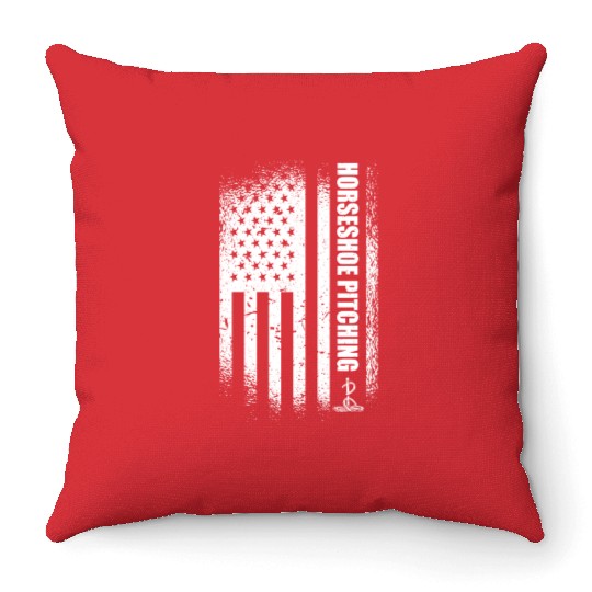 Horseshoe Pitcher Throw Pillows