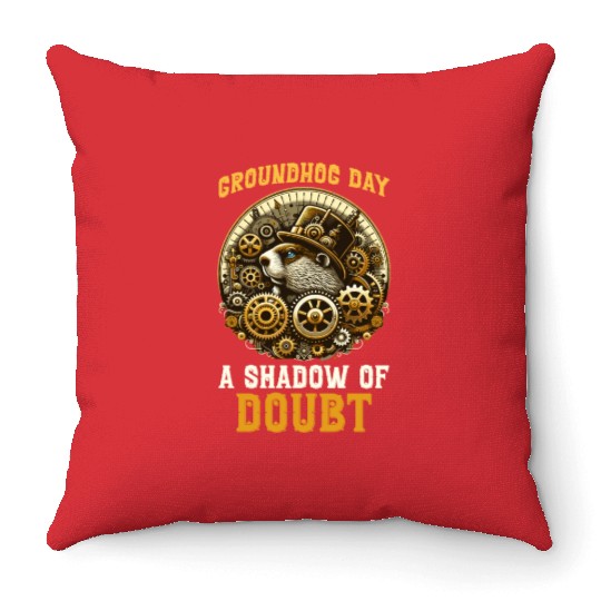 Groundhog Day 2024 Enthusiast February 2nd Throw Pillows