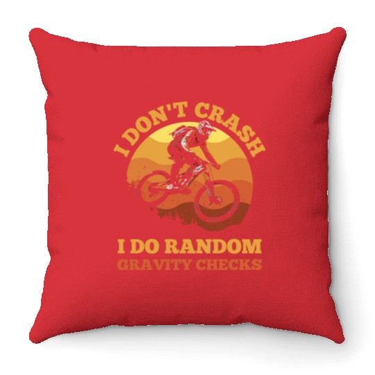 Daredevil Cyclist Throw Pillows