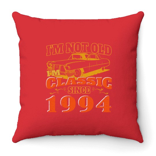 Vintage car 1994 30th birthday present men Throw Pillows