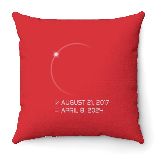 Total Solar Eclipse 2024 USA Totality April 8 2024 Throw Pillows