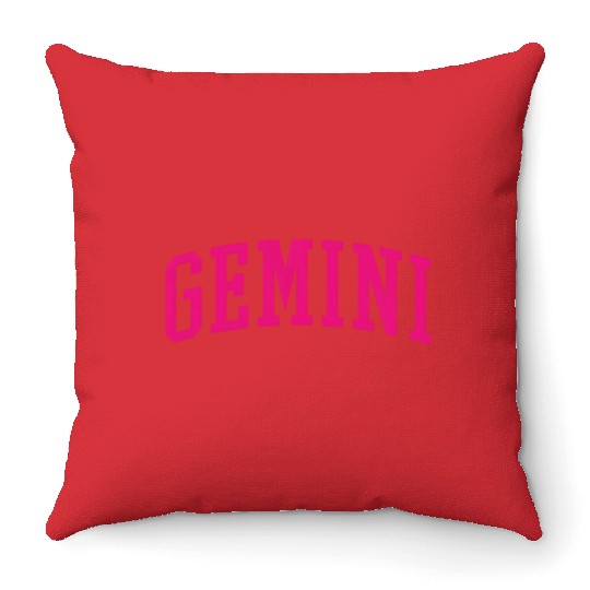 K Varsity Gemini Throw Pillows