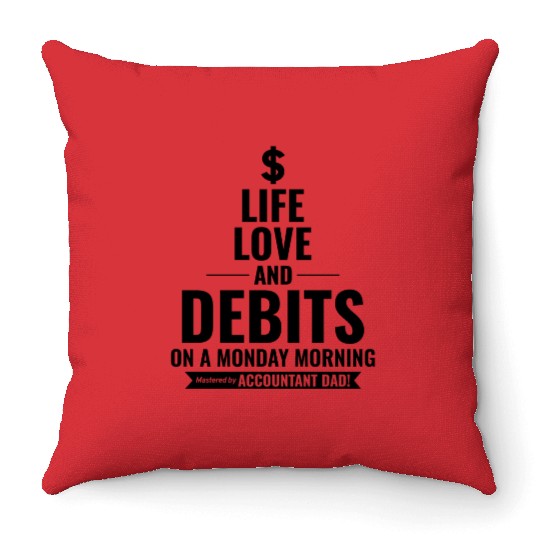 Number Cruncher Dad: Hilarious Accountant Father Throw Pillows