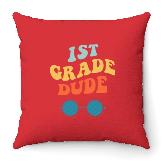 Kindergarten Teacher Funny Student 1st Graduation Throw Pillows