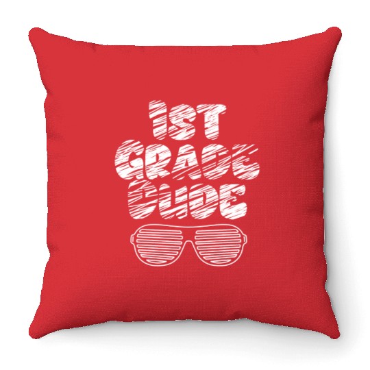 Kindergarten Teacher Funny Student 1st Graduation Throw Pillows