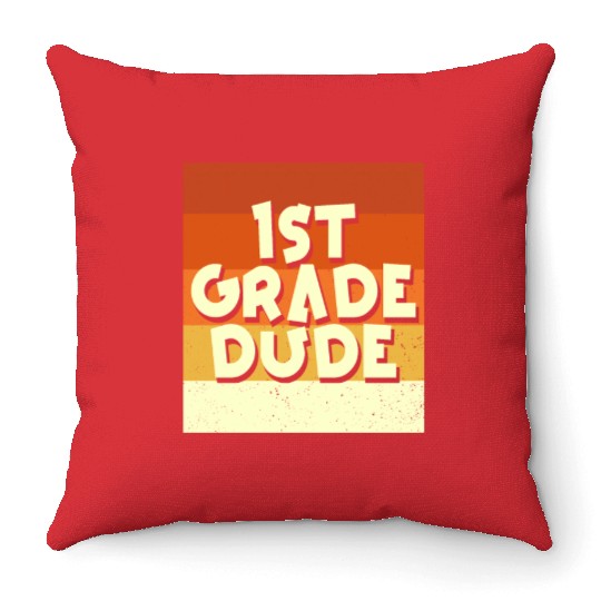 Kindergarten Teacher Funny Student 1st Graduation Throw Pillows