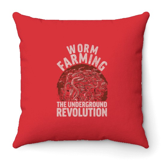 Worm Farming The Underground Revolution Throw Pillows