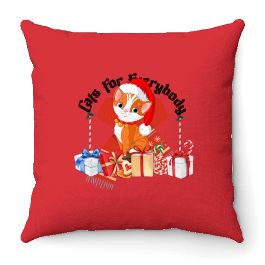 CATS FOR EVERYBODY fuuny Mom lovers Throw Pillows