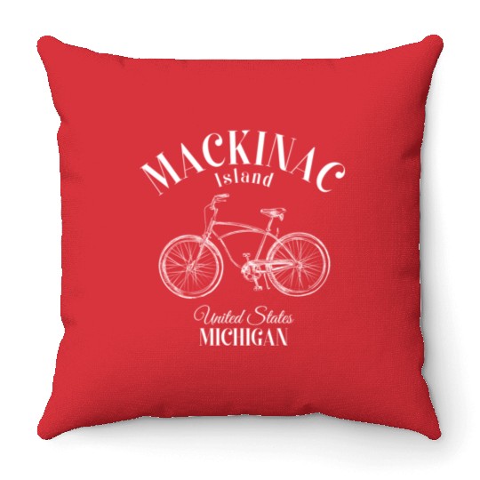 Mackinac Island Michigan Throw Pillows
