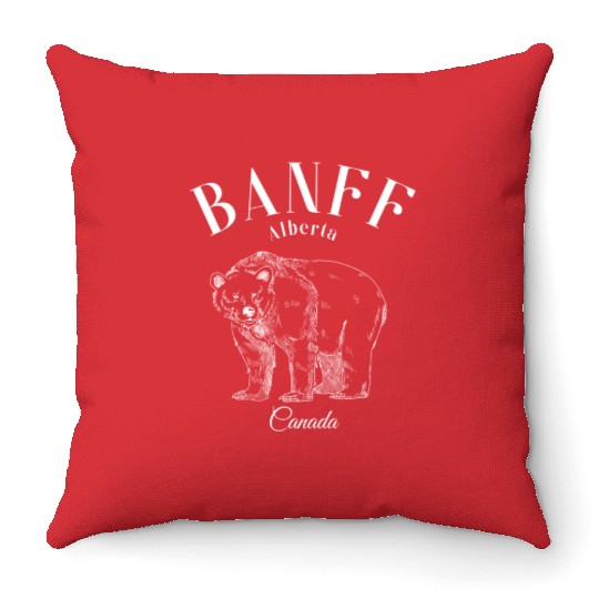 Banff Alberta Alberta's Rockies Souvenir Throw Pillows