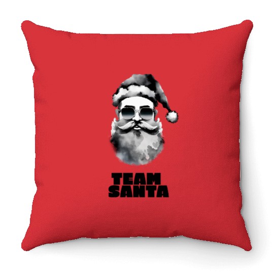 Team Santa Throw Pillows