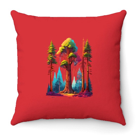 Redwood Forest - For Nature Lovers Throw Pillows