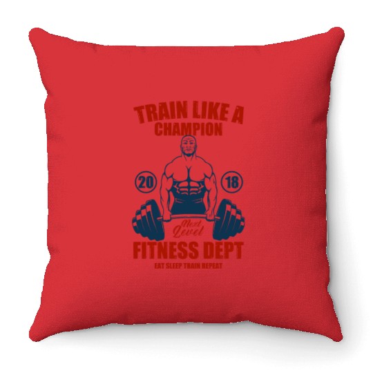 Gym Fitness - 034 Throw Pillows