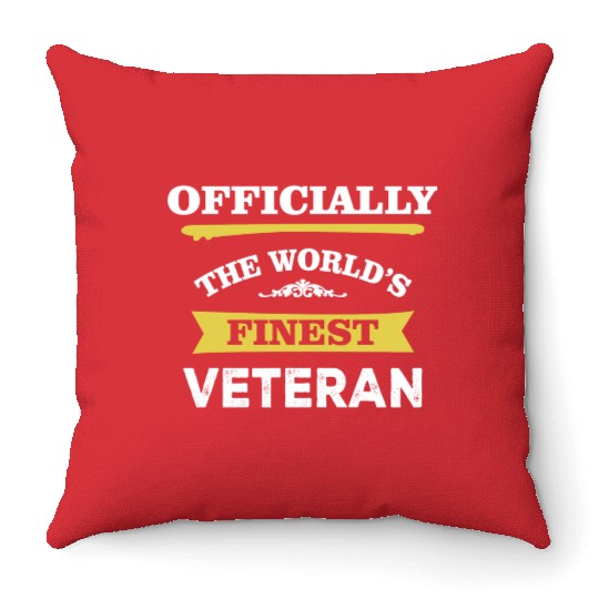 The World's Finest Veteran Throw Pillows