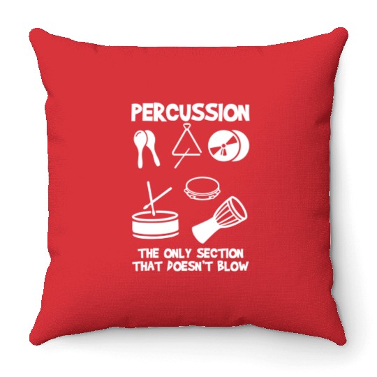 Drummer Marching Band Orchestra Percussion Throw Pillows