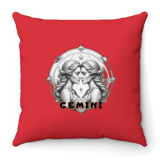 Gemini Horoscope Throw Pillows
