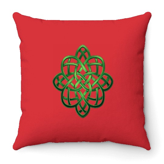 St Patricks Day Celtic Knot Irish Scottish Symbol Throw Pillows