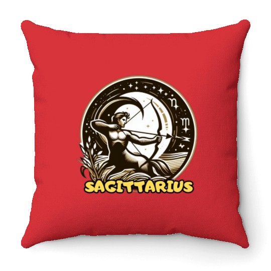 Sagittarius Horoscope Throw Pillows
