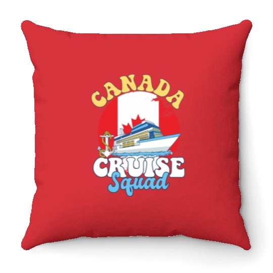 Canada Cruise Squad Family Vacation Trip Throw Pillows