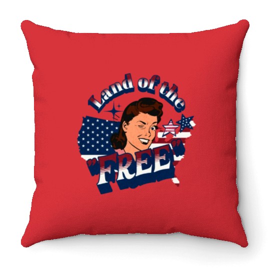 Land of the "Free" Throw Pillows