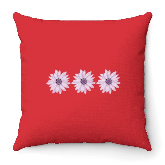 Flowers violet Throw Pillows