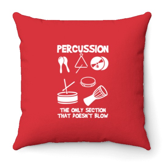 Drummer Marching Band Orchestra Percussion Throw Pillows