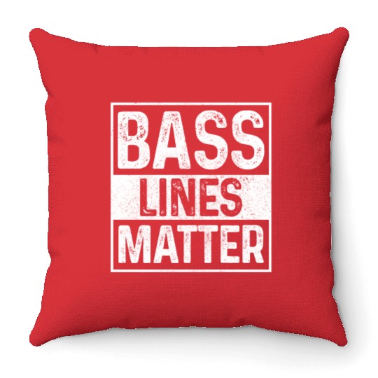 Bass Lines Matter Bass Player DnB Throw Pillows