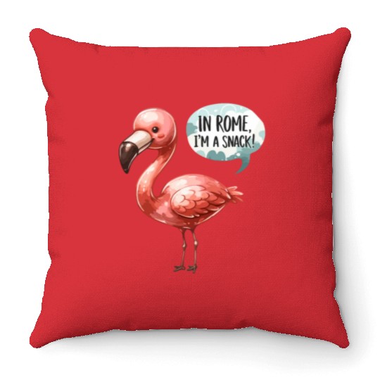Flamingo Roman History Roman Empire Cuisine Throw Pillows