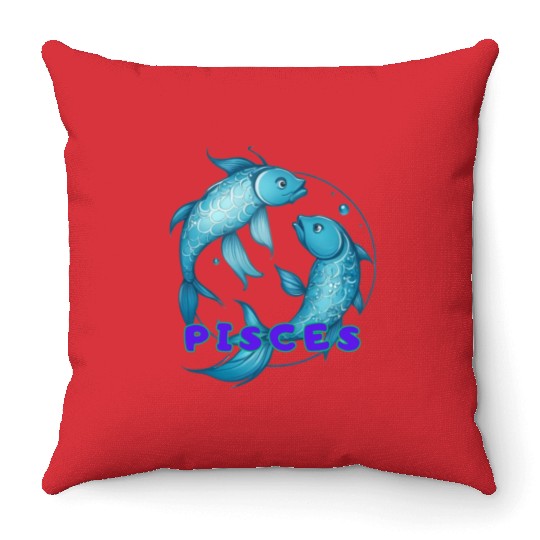 Pisces Horoscope Throw Pillows